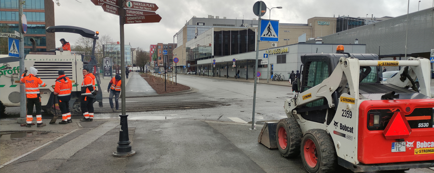 Ремонт дороги Тартуского Автовокзала