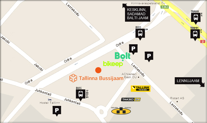 Tallinna Bussijaama asukoha plaan 2022